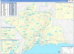 New Haven County, CT Digital Map Basic Style